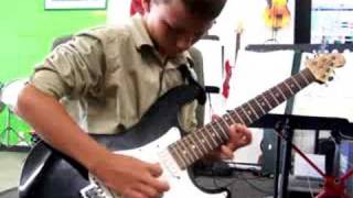 Colt Lindelius Jams on the guitar