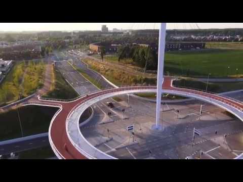 bird’s-eye view Hovenring Eindhoven (the Netherlands)