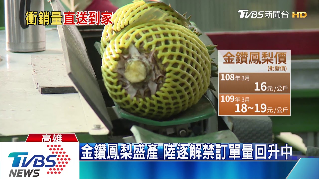 鳳梨出口大陸逐解禁 拚銷量網購滿額折扣