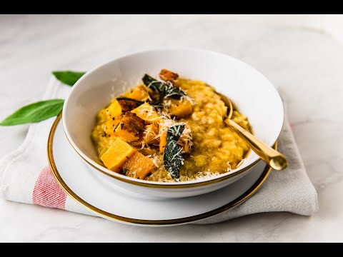 Pressure Cooker Butternut Squash Risotto with Saffron and Brown Butter (Short Version)
