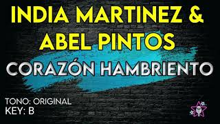 India Martinez &amp; Abel Pintos - Corazón Hambriento - Karaoke Instrumental