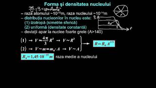 Forma şi densitatea nucleului. Forţa nucleară. Defectul de masă.