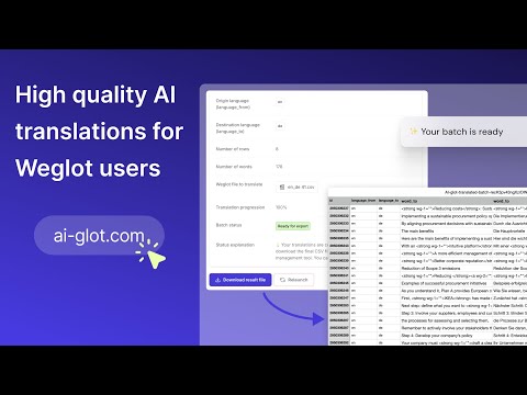 AI glot demo - Premium AI translations for your Weglot website