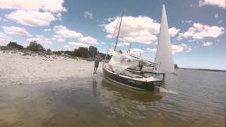 Old Gaffers of WA C-fleet sail along the Peel-Harvey Estuary