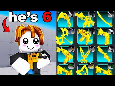 Upgrading My Little Brother's Account in Roblox Rivals!