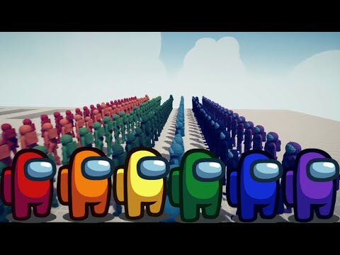 170x AMONG US ARMY vs 3x EVERY GOD - Totally Accurate Battle Simulator (TABS)