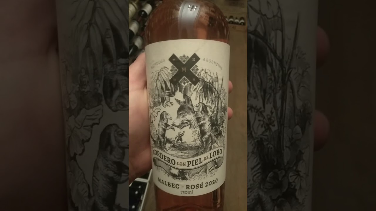 Vinho malbec cordero com piel de lobo rose. Vinho argentino de Mendoza.