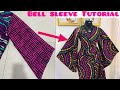 How to Cut and sew this stylish BELL SLEEVE / TRUMPET SLEEVE with Full Lining
