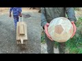 Using Wooden Blocks To Make Trolley School Bag Footballs And The Monkey King Wood DIY Handmade