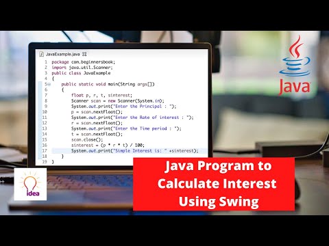 Java Program To Calculate Interest Using Swing Java Project