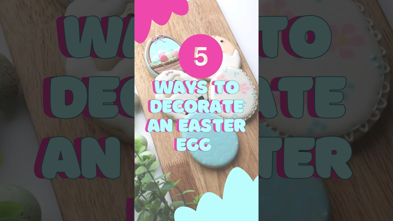 5 ADORABLE & SIMPLE Easter Egg Cookie Designs! #eastercookies #cookieideas#cookiedecorating #easter