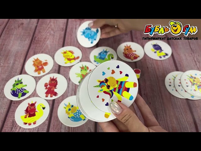 Игра настольная Единорожки 28 фишек 2 кубика - видео