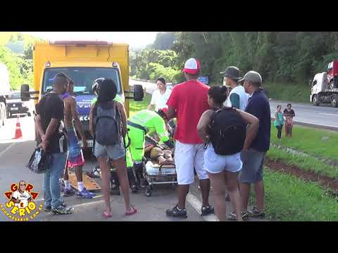 Acidente entre ônibus e motocicleta na Br 116 no Km 329 sentido Sul