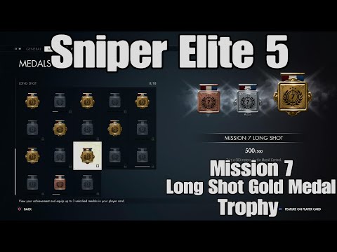 Sniper Elite 5 - Mission 7 Long Shot Gold Medal Trophy - Secret Weapons