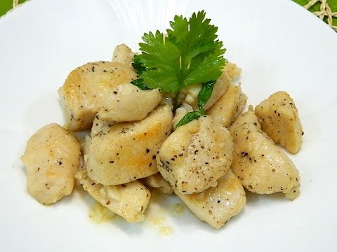 Pollo al Ajillo al estilo Boricua or Chicken in Garlic Sauce