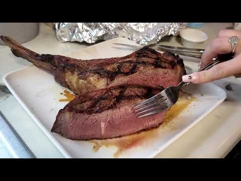 HUGE 9lb Ribeye (Cowboy) Steak Cooked on the Rec Teq 700!