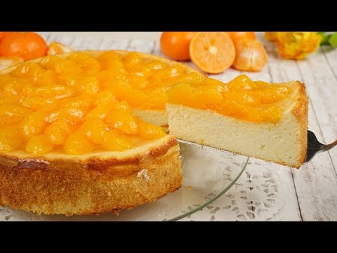 Mandarin cheesecake without a base / fresh & moist quark cake / mandarin cake