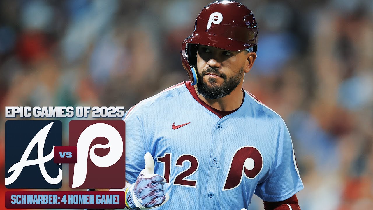 FULL GAME: Kyle Schwarber CRUSHES FOUR HOMERS and had chance for No. 5! 💣💣💣💣❌ (Braves vs. Phillies)