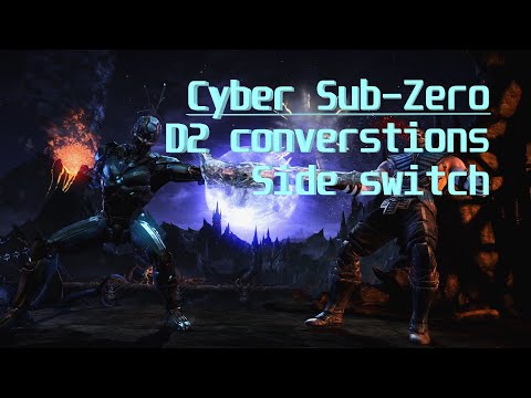 MKX Cyber Sub-Zero - D2 combo starters and fun slide setup :D