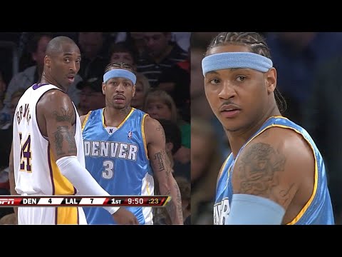 Kobe vs Iverson & Melo 2008 1st Round GM1 Full Highlights - 92 Points Combined