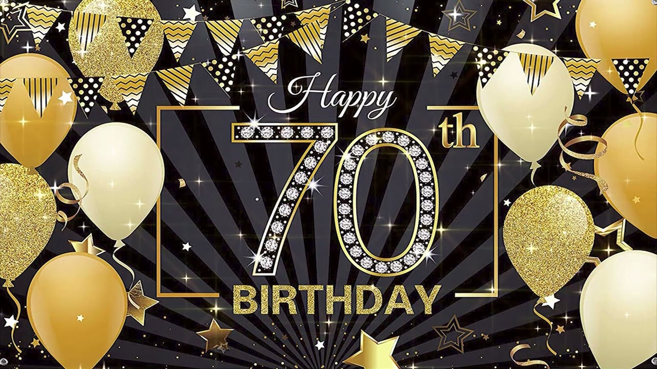 70th Happy Birthday - Happy Birthday Backdrop - Happy Birthday Remix