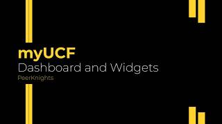 myUCF: Dashboard and Widgets