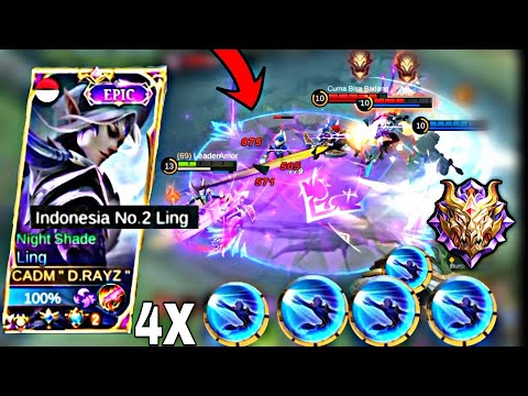 NEW LING COMBO 4X INSANE SPEED DASH IN 1 SEC!! LING TUTORIAL -Mobile Legends