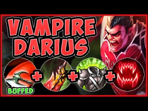 WTF! DRAIN TANK DARIUS HEALS 100% TOO MUCH! VAMPIRE DARIUS SEASON 9 MID GAMPLAY! - League of Legends