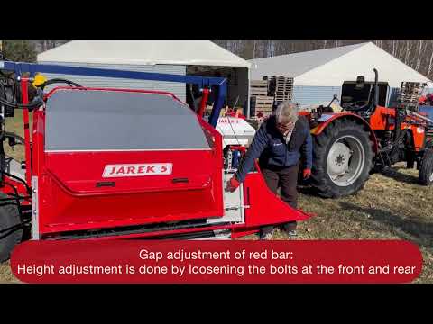 How to Set JAREK 5 Half row Berry Harvester - JAGODA JPS Agromachines