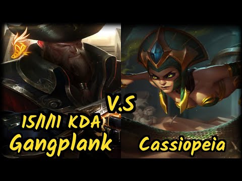 Tobias Fate (GANGPLANK) vs CASSIOPEIA - 15/1/11 KDA MID GAMEPLAY - NA Ranked DIAMOND