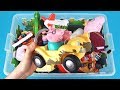 Learn Colors And Vehicles In The Toys Box With Peppa Pig For Kids