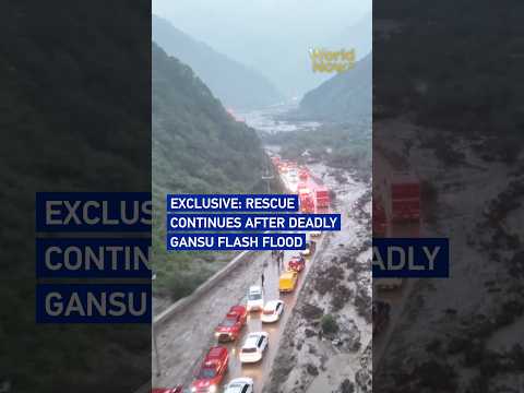 Exclusive: Rescue crews complete four search rounds after deadly Gansu flash flood #worldnow