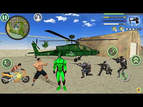 Green Deadpool Rope Hero Vice Town Crime Simulator #1 - Android Gameplay