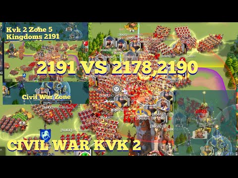 KVK 2 | 2191 Vs 2178,2190 CIVIL WAR#riseofkingdoms