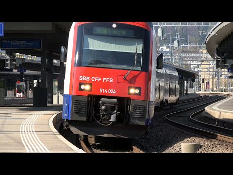 Zugverkehr in Zürich Oerlikon - RABe 511 mit S2 nach Flughafen und S24 nach Thayngen