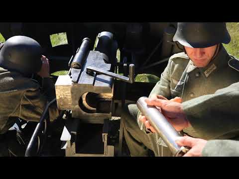 German Pak 38 anti tank gun- firing | HISTORY IN THE MAKING LTD.