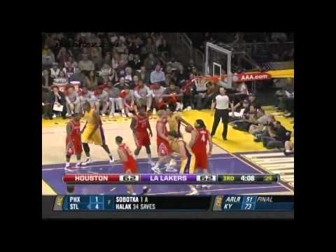 Kobe Bryant 37pts vs Houston Rockets (2011-2012) *Self Pass Off The Backboard