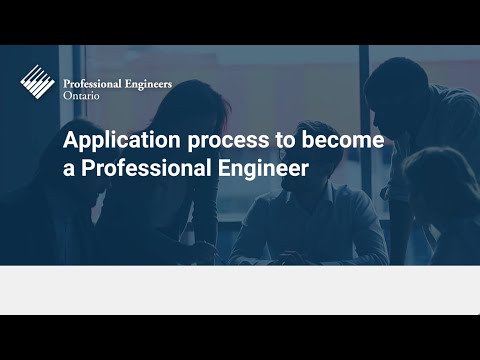 Application process to become a Professional Engineer