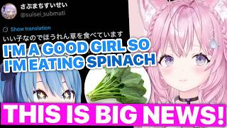 Koyori Shocked Suisei Ate Spinach (Hakui Koyori & Hoshimachi Suisei / Hololive) [Eng Subs]