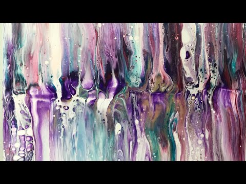 (412) Purple Ripple Swipe/Bloom Paint/Acrylic Pouring/Ghost Pour