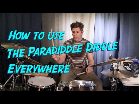 How to play Paradiddle diddle/paradiddle diddle drum fills/paradiddle diddle jazz/rudiment drum fill