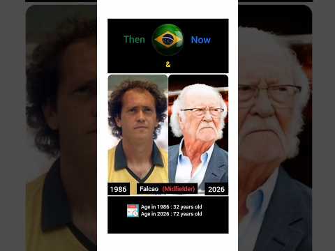 🇧🇷 Brazilian football players in the 1986 World cup 🏆 (then & now)