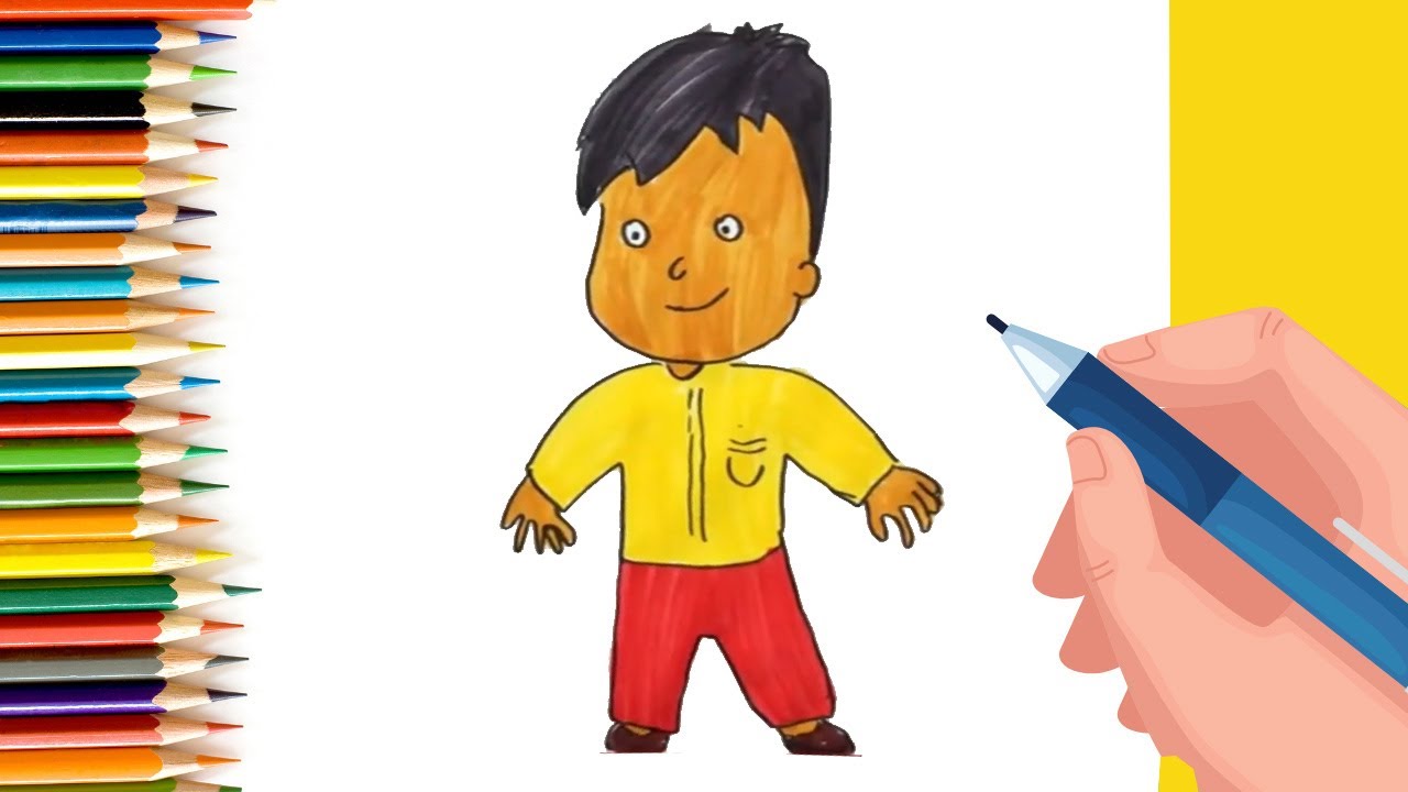 How to Draw easy Boy step by step for Kids   #shorts