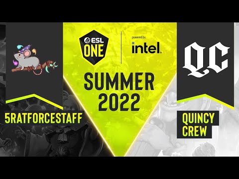 Dota2 - Quincy Crew vs. 5RATFORCESTAFF - Game 2 - DPC NA Tour 3 - ESL One Summer 2022