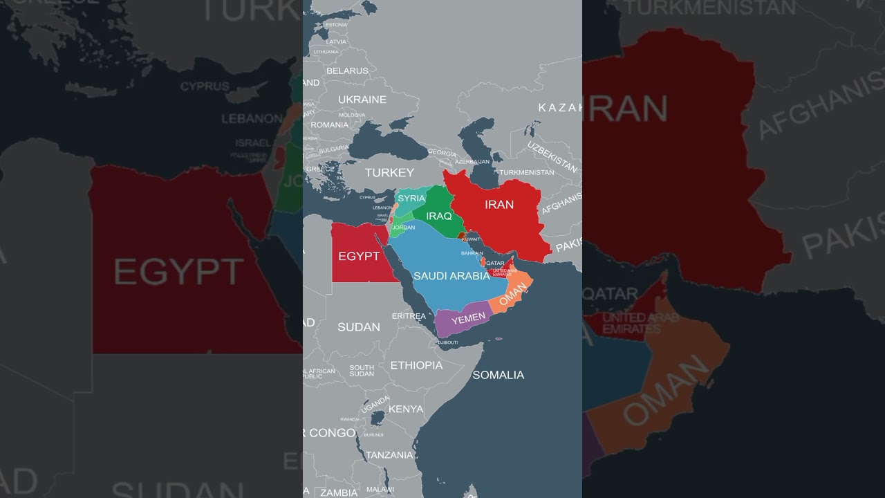 Middle East Country #maps #country #worldmap #geography #saudiarabia #iran #hotnews #shorts #middlee