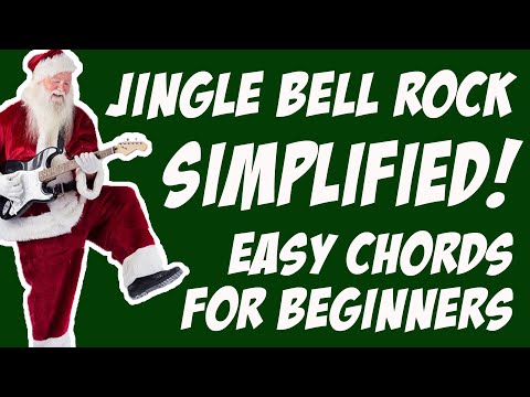 EASY Jingle Bell Rock with 3 String Chords for Beginners - Play Along & Guitar Lesson