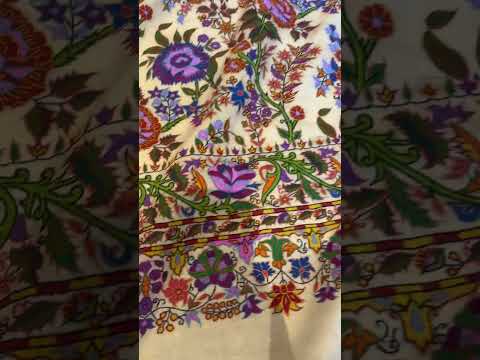 Pure Pashmina Hand-Embroidered Kalamkari Shawl