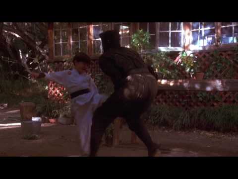 The grandpa and his grandsons were fighting against the thugs