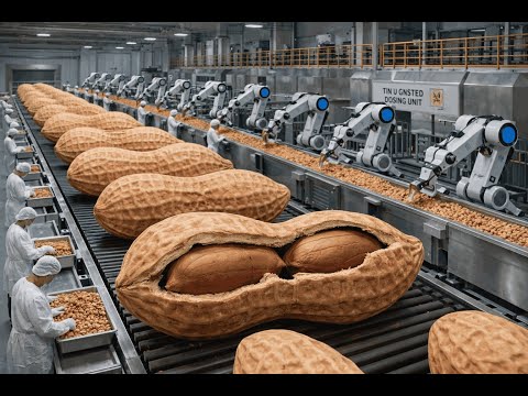 How Roasted Salted Peanuts Are Made: Cleaning, Roasting, Seasoning & Packaging (Factory Tour)