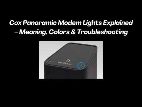 Cox Panoramic Modem Lights Explained Meaning Colors Troubleshooting